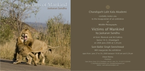 Invitation Wildlife Photography Exhibition-Victims of Mankind